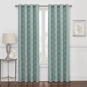 Coastal Max Blackout Prescott Embroidered Curtain Panel